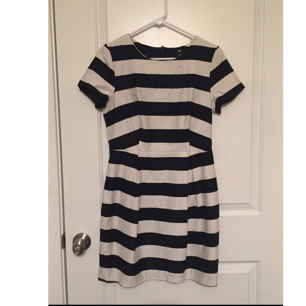 H&M black and white dress
